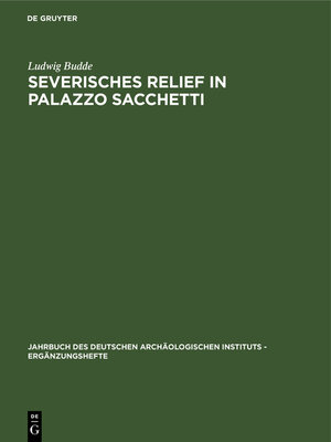 cover image of Severisches Relief in Palazzo Sacchetti